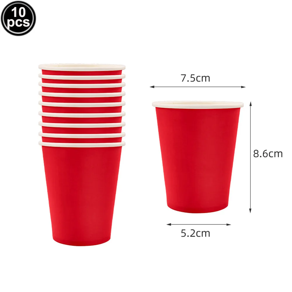 الصلبة الأحمر موضوع أدوات المائدة القابل للتصرف أطباق الورق الأحمر صينية طعام أكواب منديل ملاعق مفارش المائدة حفل زفاف عيد ميلاد الديكور