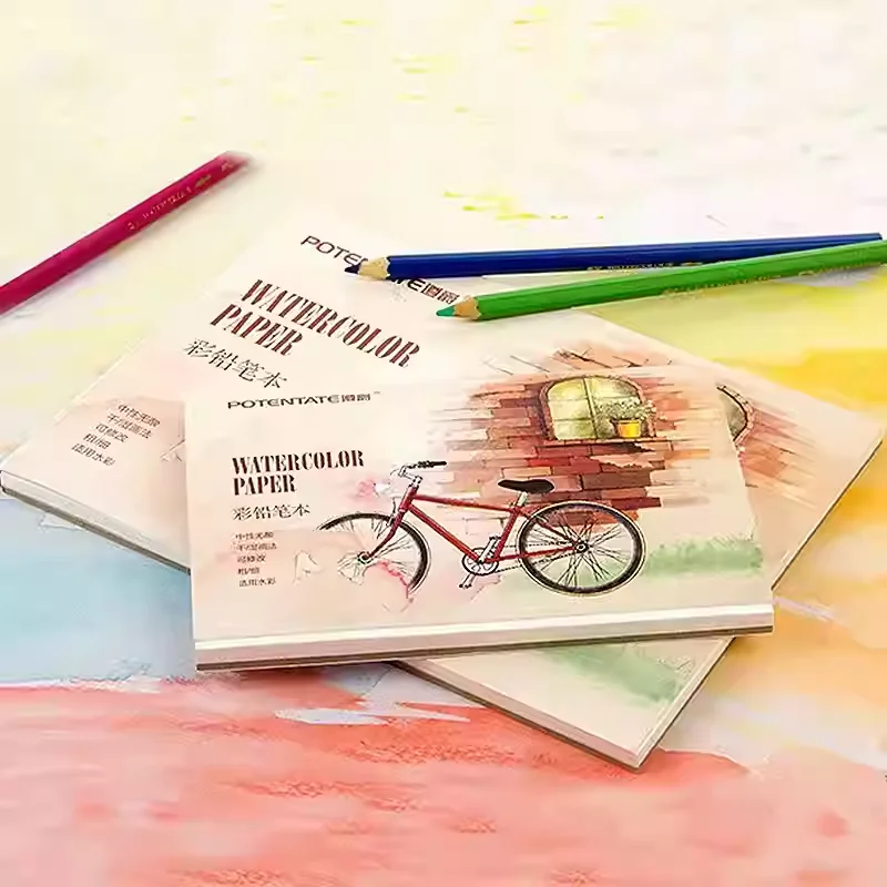 A5/A6 Watercolor Notebook Painting Paper 12Sheets 300gsm Acid-free Wet Dry Painting for Sketch Handbook Drawing Art Supplies