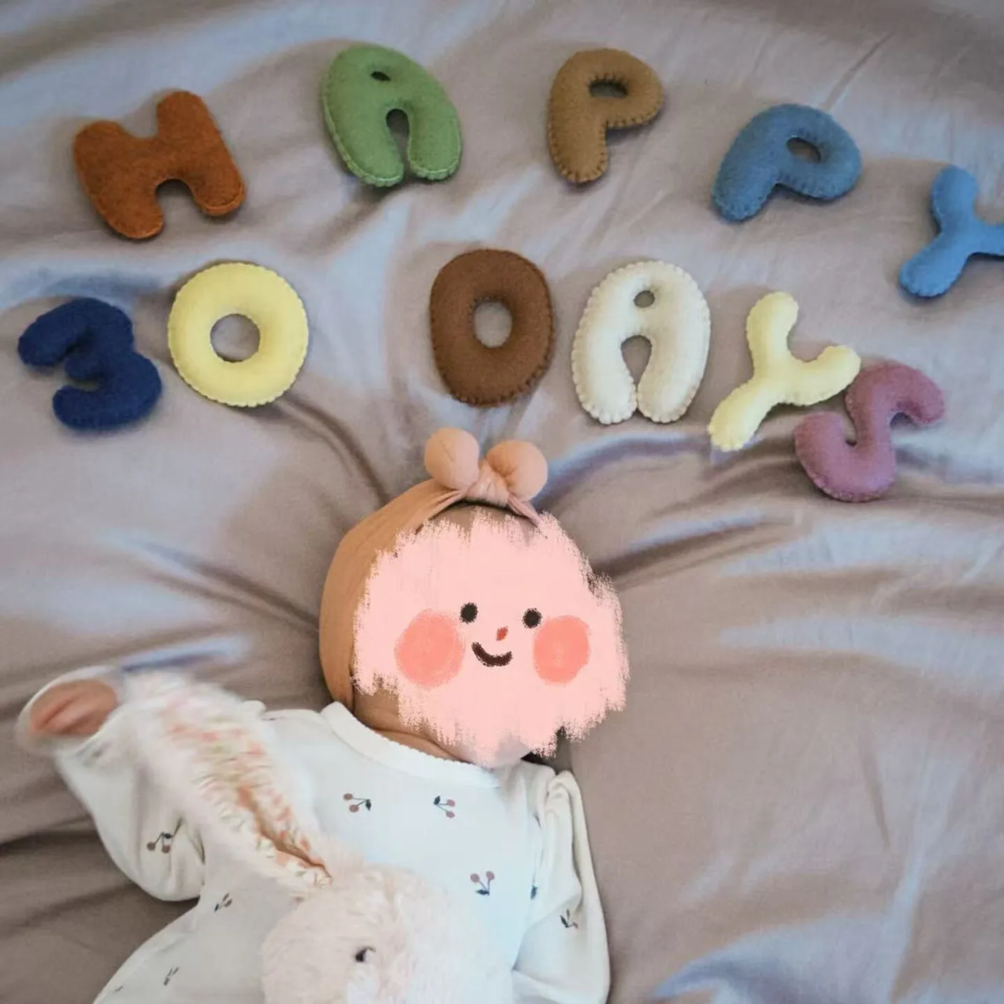 Handmade Fabric Letter Props for Baby Full Month and Hundred Days Photoshoot, Birthday Scene Decoration, Studio Posing Supplies