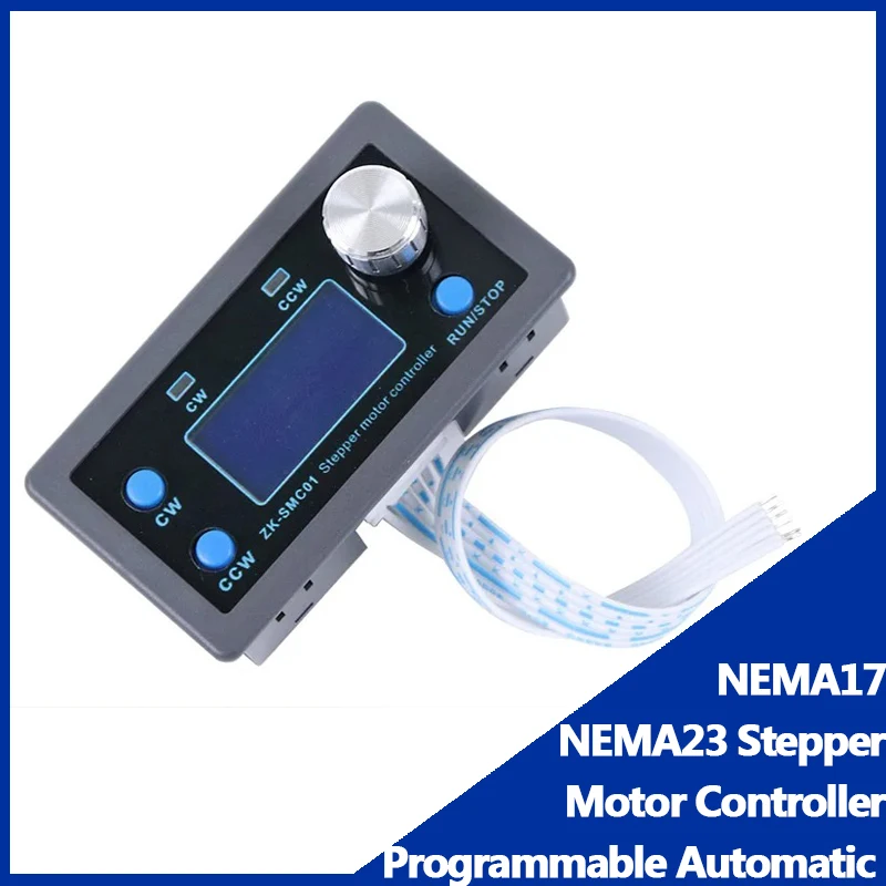 

NEMA17 NEMA23 Stepper Motor Controller Programmable Automatic CW CCW Delay Single Axis Pulse Generation ZK-SMCO1 Controller