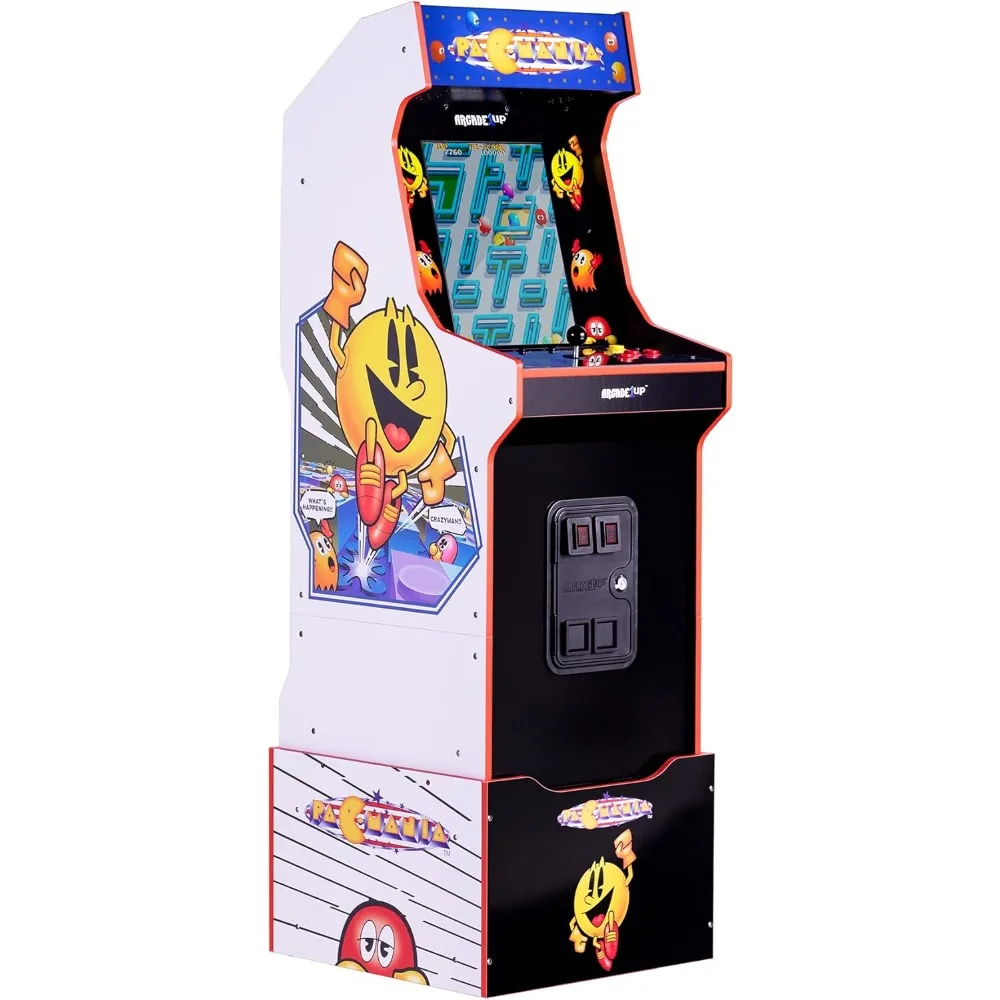 Pacmania Bandai Legacy Edition with Riser & Light-up Marquee Arcade Cabinet