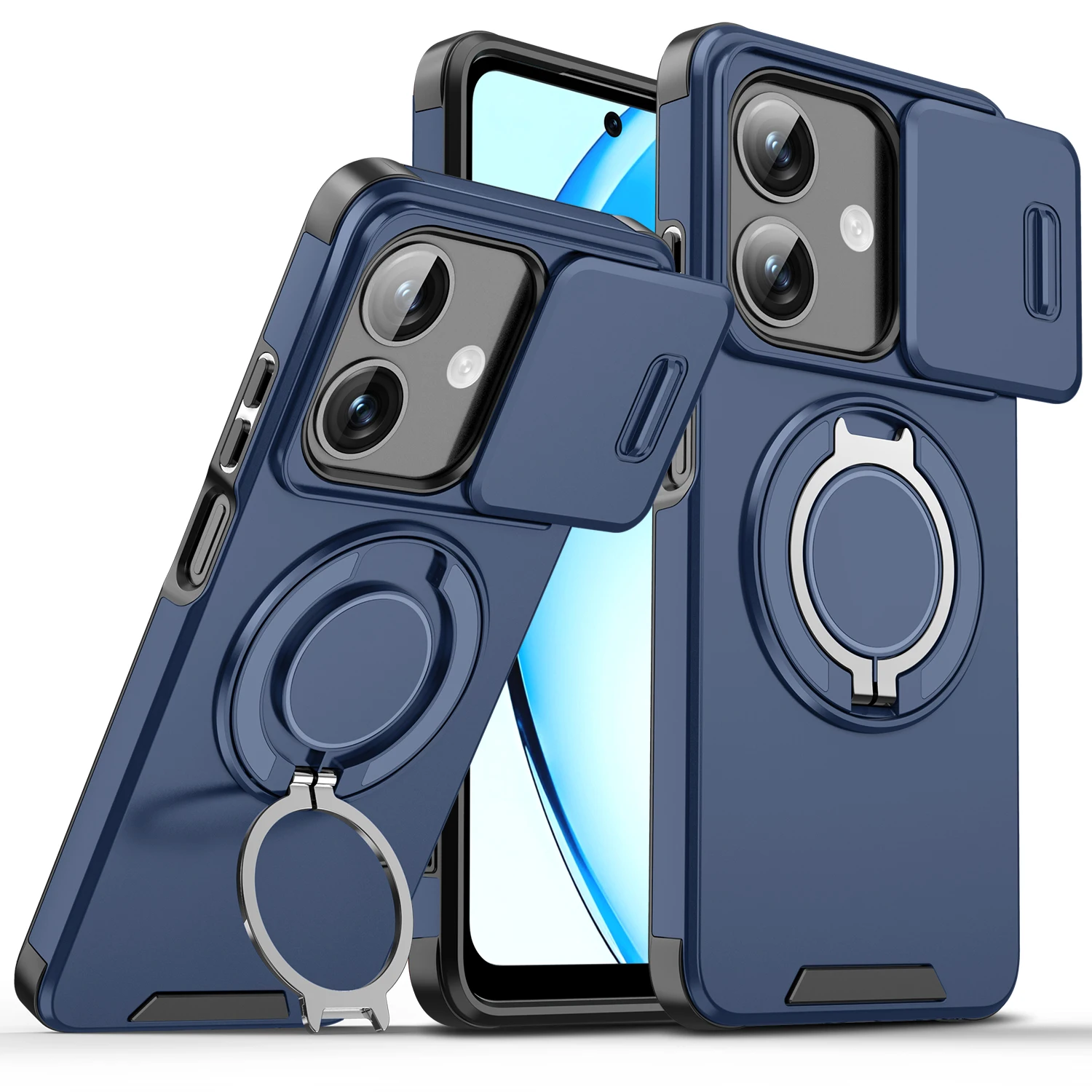 Für OPPO A3X 4G Hülle OPPO A3 A40 A40M A60 5G Handyhülle Robuste Panzerung Magnetische Halterung Schiebe-Kameraschutz PC-Cover
