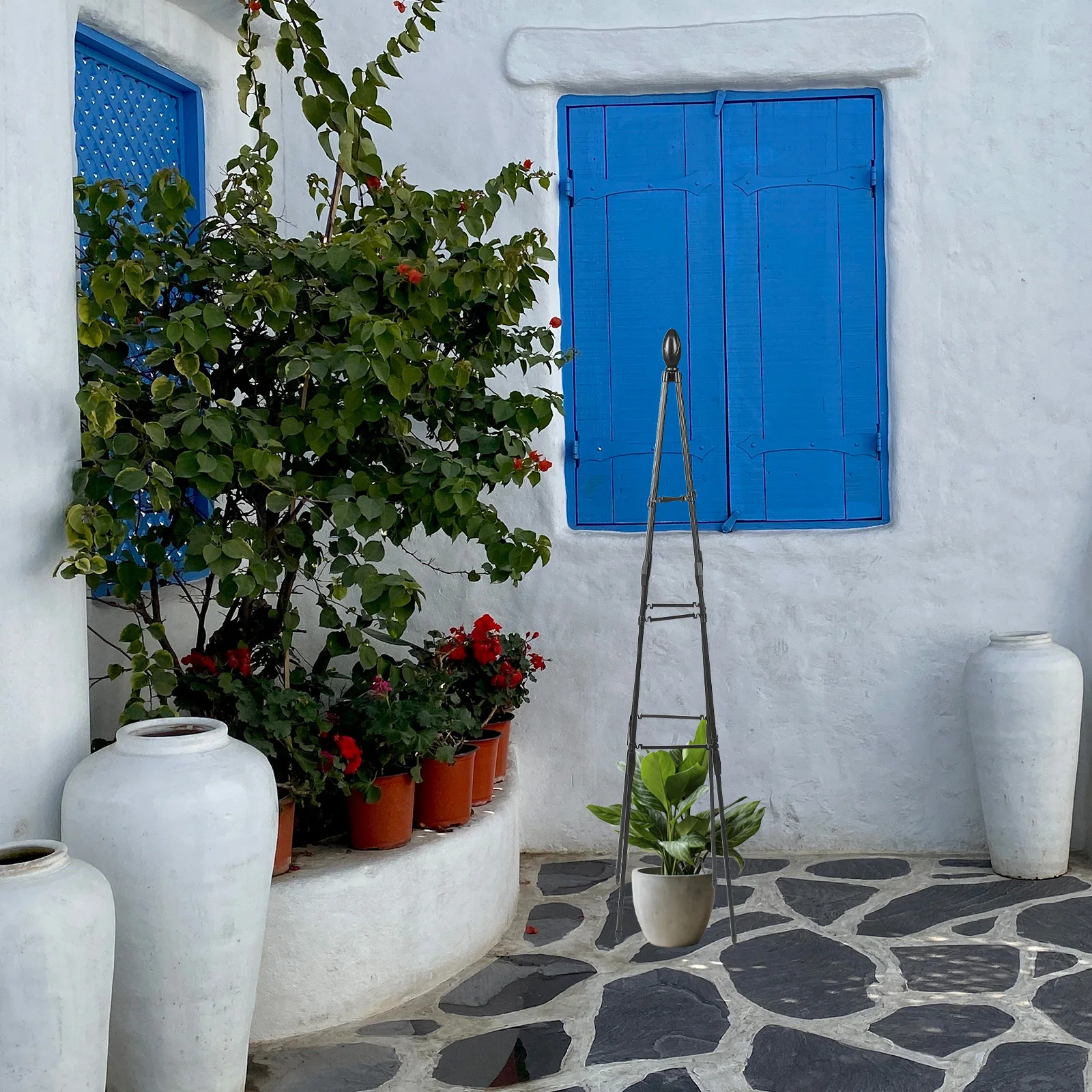 

1 Set Potted Climbing Trellis Green Plant Support Frame Durable Garden Vine Holder For Climbing Plants Outdoor Indoor Plant Rack