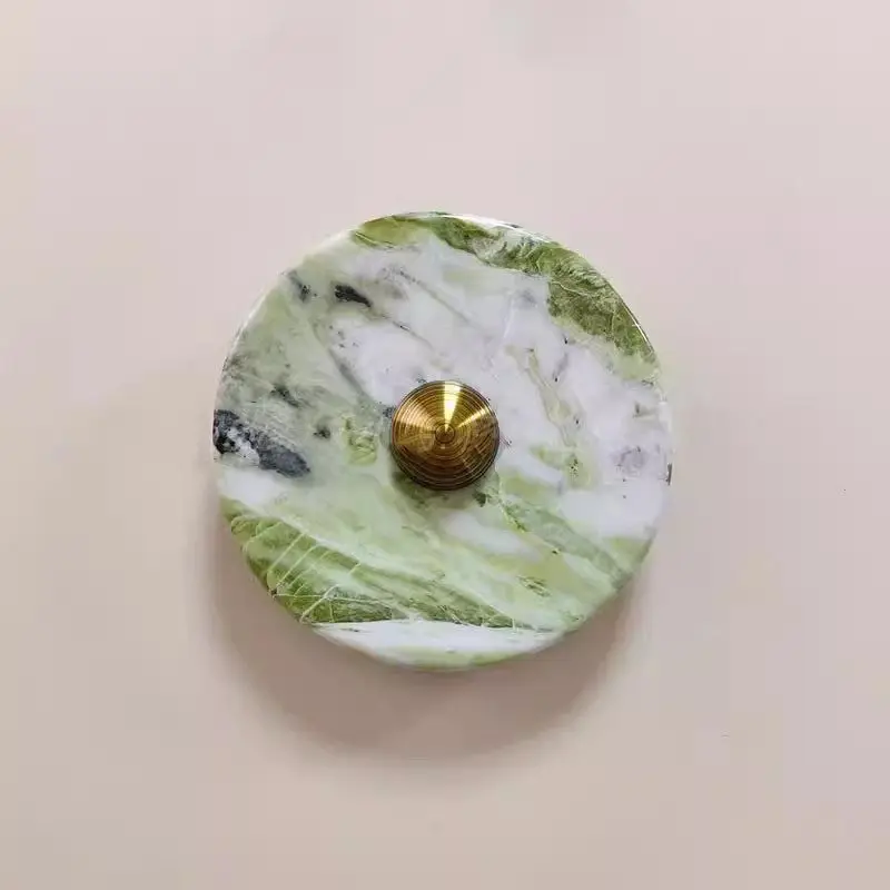

Modern Minimalist Green Marble Wall Lamp Living Room Study Restaurant Entrance Hall Bedroom Decor Wall Light Dia 20cm 25cm 30cm