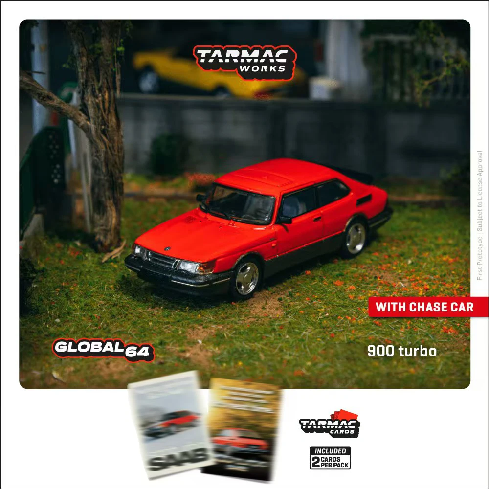 PreSale TW 1:64 900 Turbo Red Diecast Car Model Collection Miniature Toy Tarmac Works