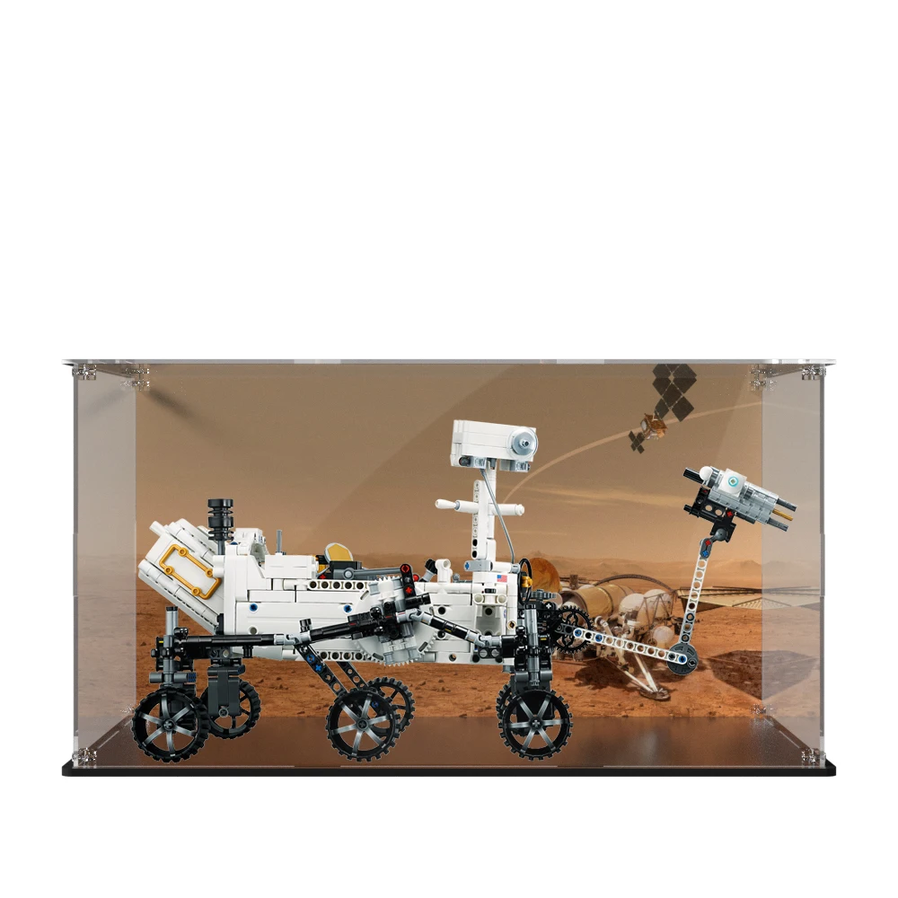 Acrylic display box  display case for 42158 Mars Rover Perseveranc building  block dustproof clear model car storage box