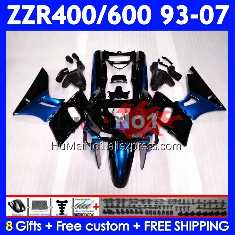 ZZR-400 For KAWASAKI NINJA ZZR 400 1993 1994 1995 1996 1997 1998 238No.120 ZZR400 99 00 01 02 03 04 Blue black 05 06 07 Fairing