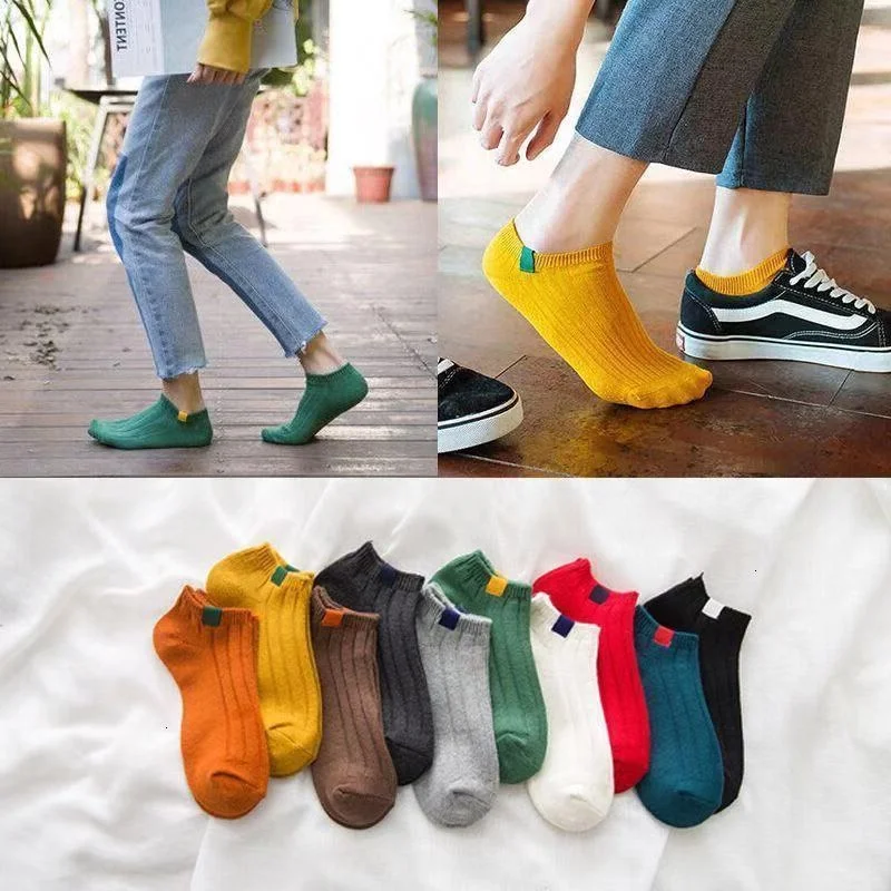 

5 Pairs Fashion Creative Funny Men's Socks Invisible Low Cut Ankle Sock Summer Casual Breathable Short Socks Unisex Coton &women