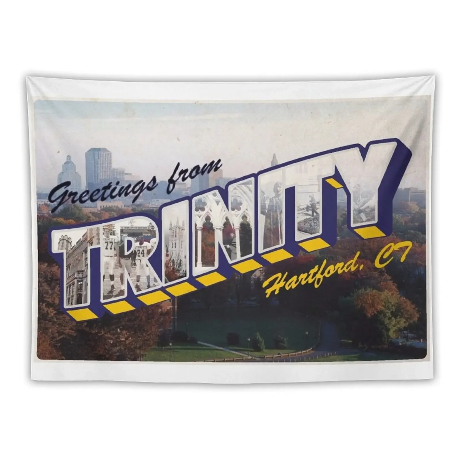 

Greetings from Trinity College Postcard Tapestry Things To The Room Christmas Decoration Mushroom Tapestry