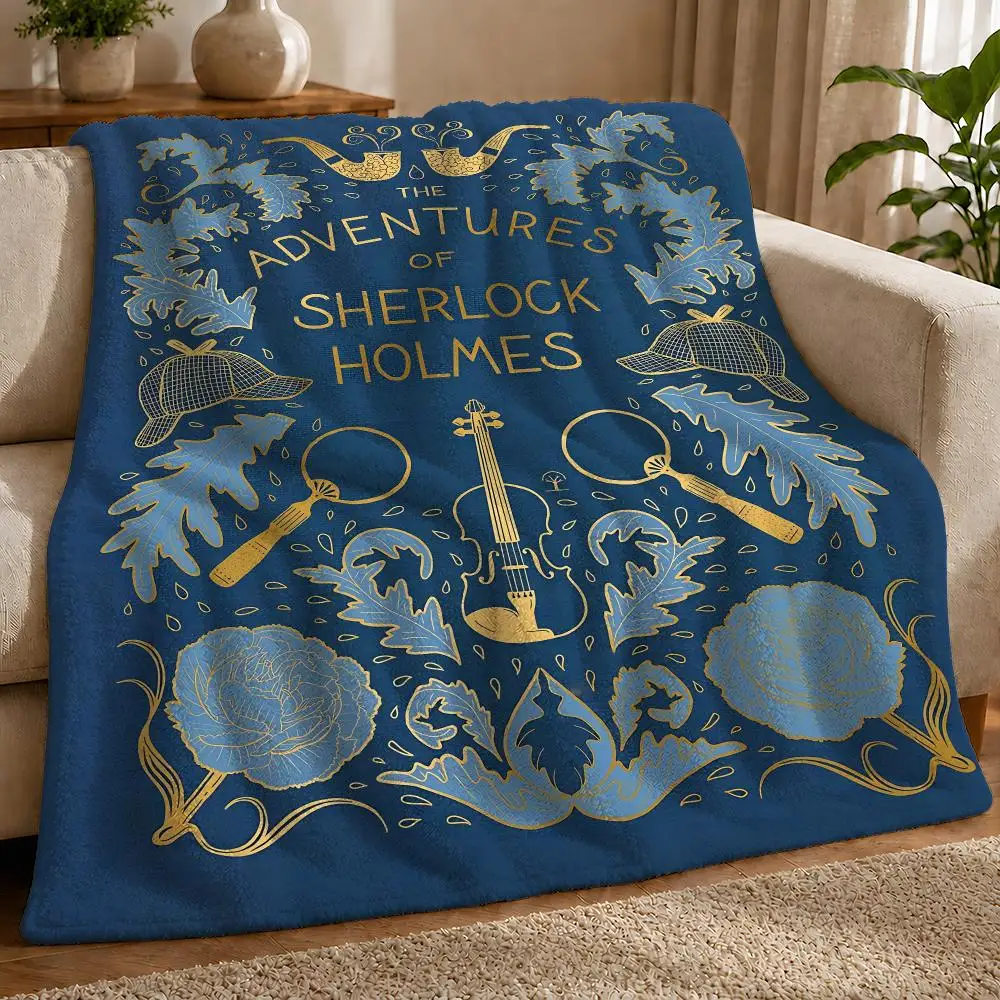 Classic TV S-Sherlock Holmes Throw 1pc Flannel Blanket Soft Lightweight Warm Cozy For Bedroom Sofa Bed