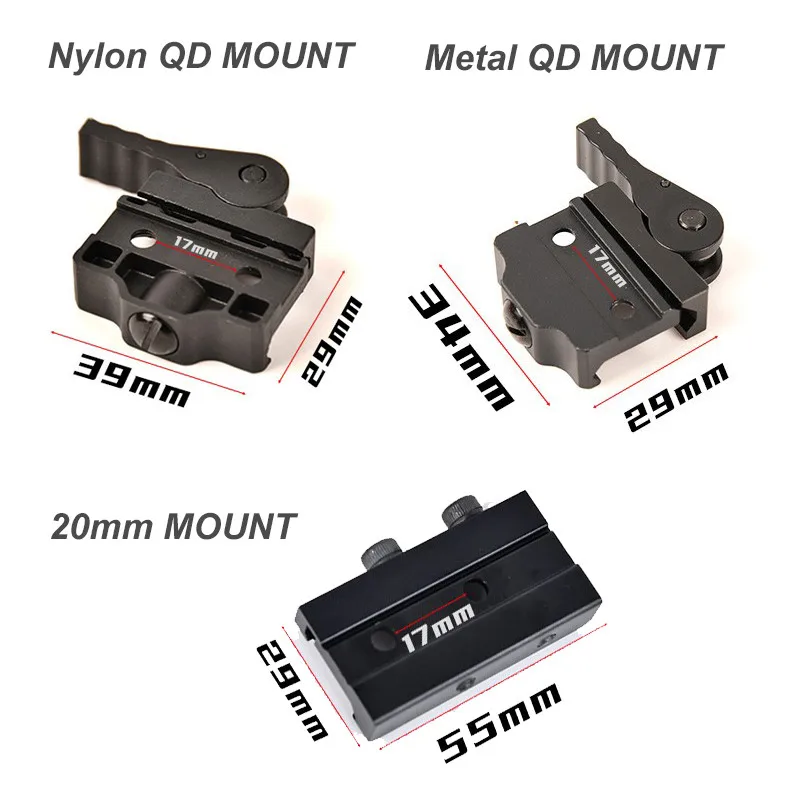 Tactical DBAL A2 D2 Mount QD Base Quick Install Remove Metal Plastic Fit 20mm Rail For DBAL PEQ Mounting Seat laser Accessories