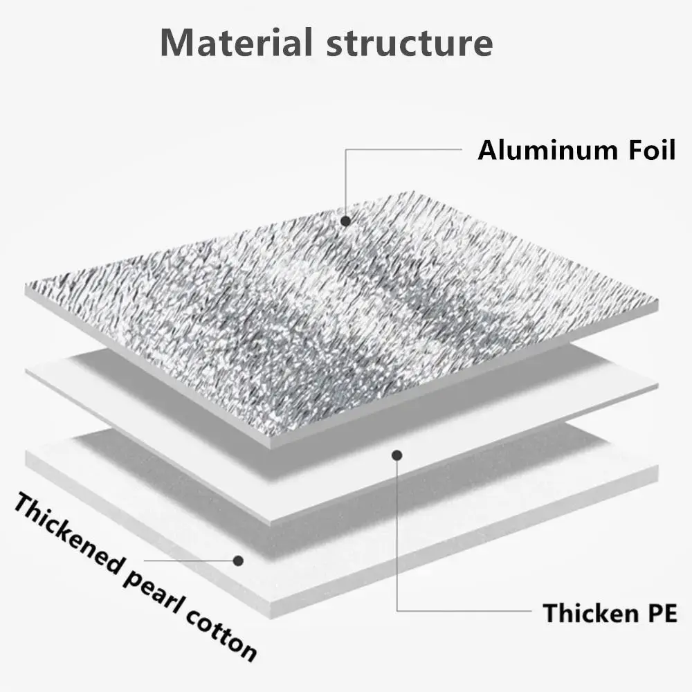 50 Stück/Packung Isoliertaschen aus Aluminiumfolie für kalte und warme Getränke, Lebensmittel-Thermo-Tragetaschen mit Verschluss, Kühltaschen – Detail 6