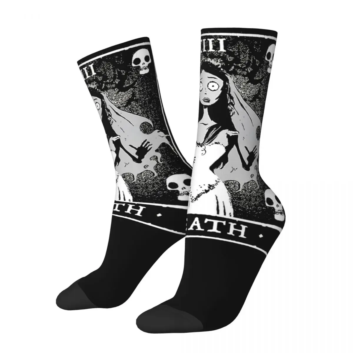 Happy Funny Male Men Socks Hip Hop Corpse Bride Sock Skateboard Women's Socks Spring Summer Autumn Winter