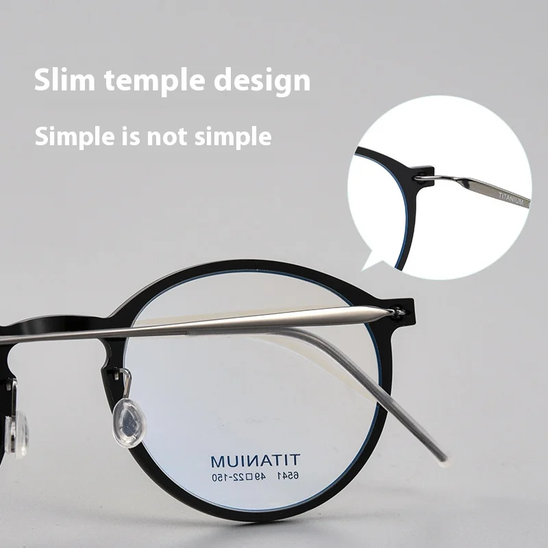 Lind Small Round Frame Myopia Glasses Men Ultra Light Titanium Prescription Eyeglasses Woman Nylon Optical Eyewear Fashion Gafas