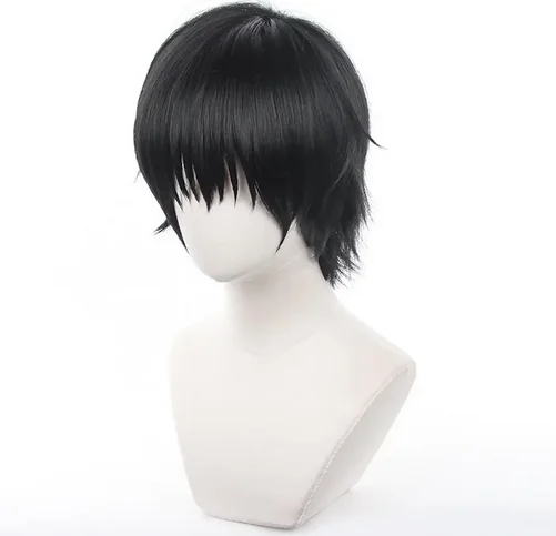 Anime Jujutsu Kaisen Fushiguro Toji  Wig Black short hair for women,men, cosplay Halloween,Christmas