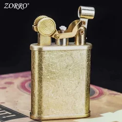 ZORRO 559 Retro Brass mechanical Automatic ejection switch kerosene lighter gasoline oil lighter -5.7cm 72g