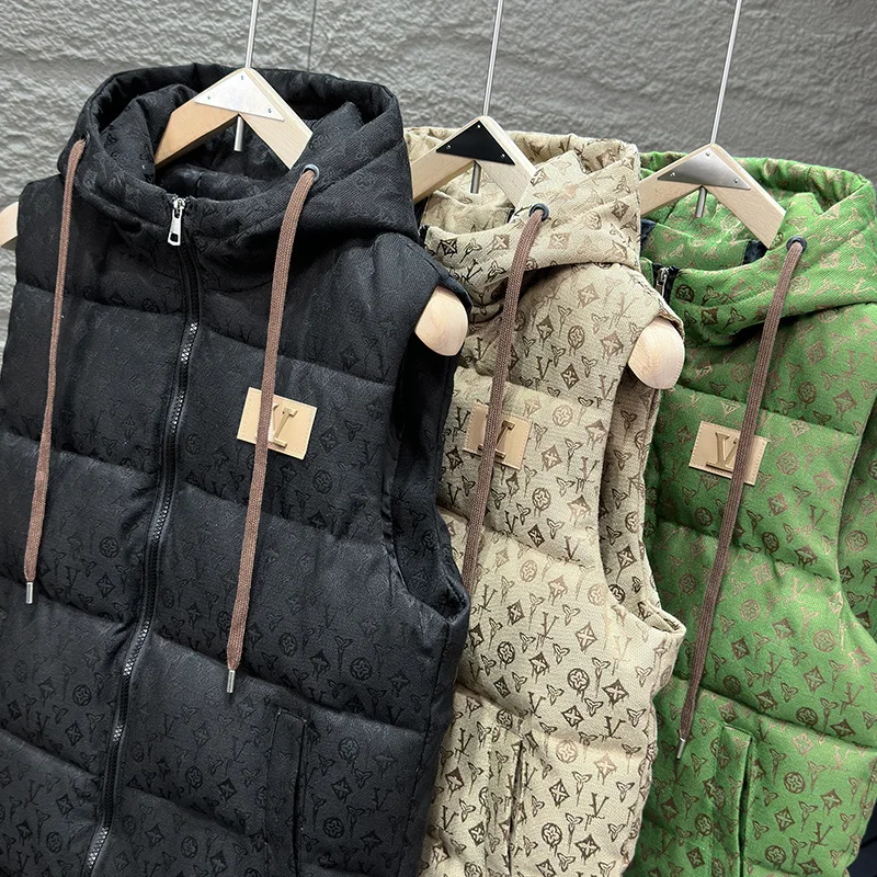 سترة قطنية للزوجين لخريف وشتاء 2025 سترة سميكة بقلنسوة للرجال #3