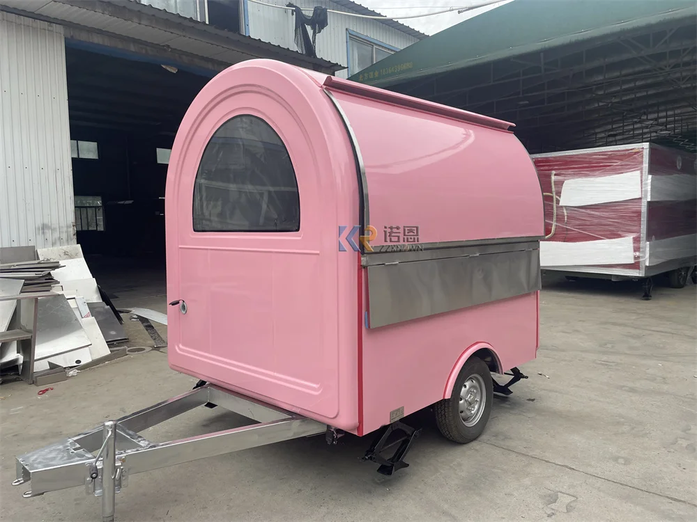 

Food Concession Cart Custom Fully Kitchen Equipments Ice Cream Snack Kiosk Street Food Truck Trailer