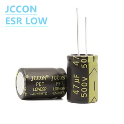 1Pcs JCCON Aluminum Electrolytic Capacitor 500v33uf 16x25 500v47uf 18x25 High Frequency Low ESR Low Resistance Capacitors