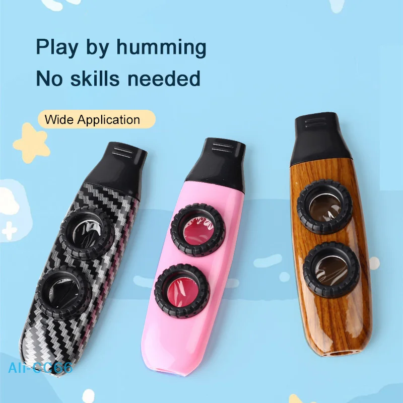 【C】آلة موسيقية كازو ذات فتحة مزدوجة، خفيفة الوزن ومتينة بتصميم الحبوب لممارسة كازو لمرافقة القيثارة #5