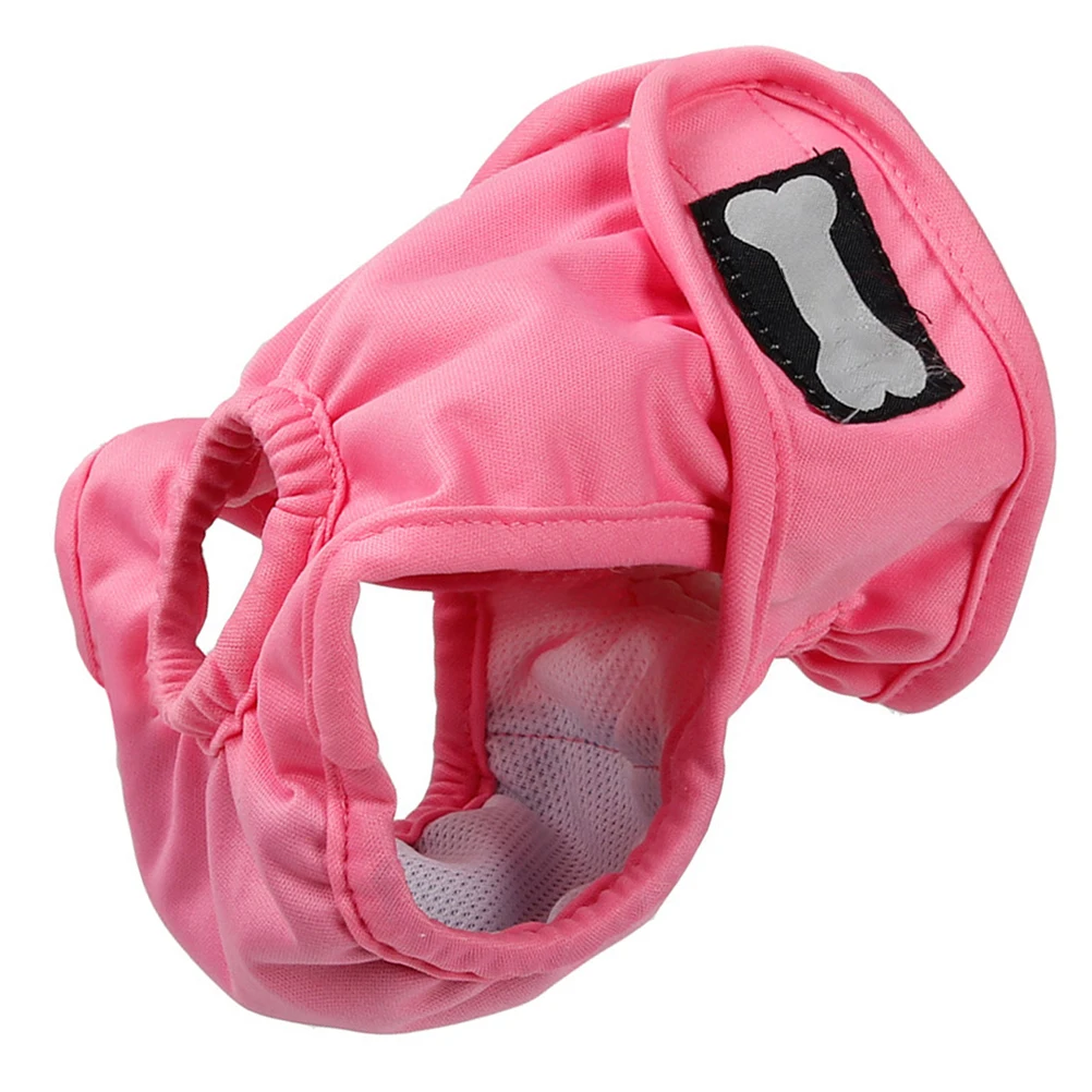 

Washable Pink Reusable Dog Diapers with Elastic Band and Tailhole for Better Fit Size L 36-54Cm Female Dog Diapers