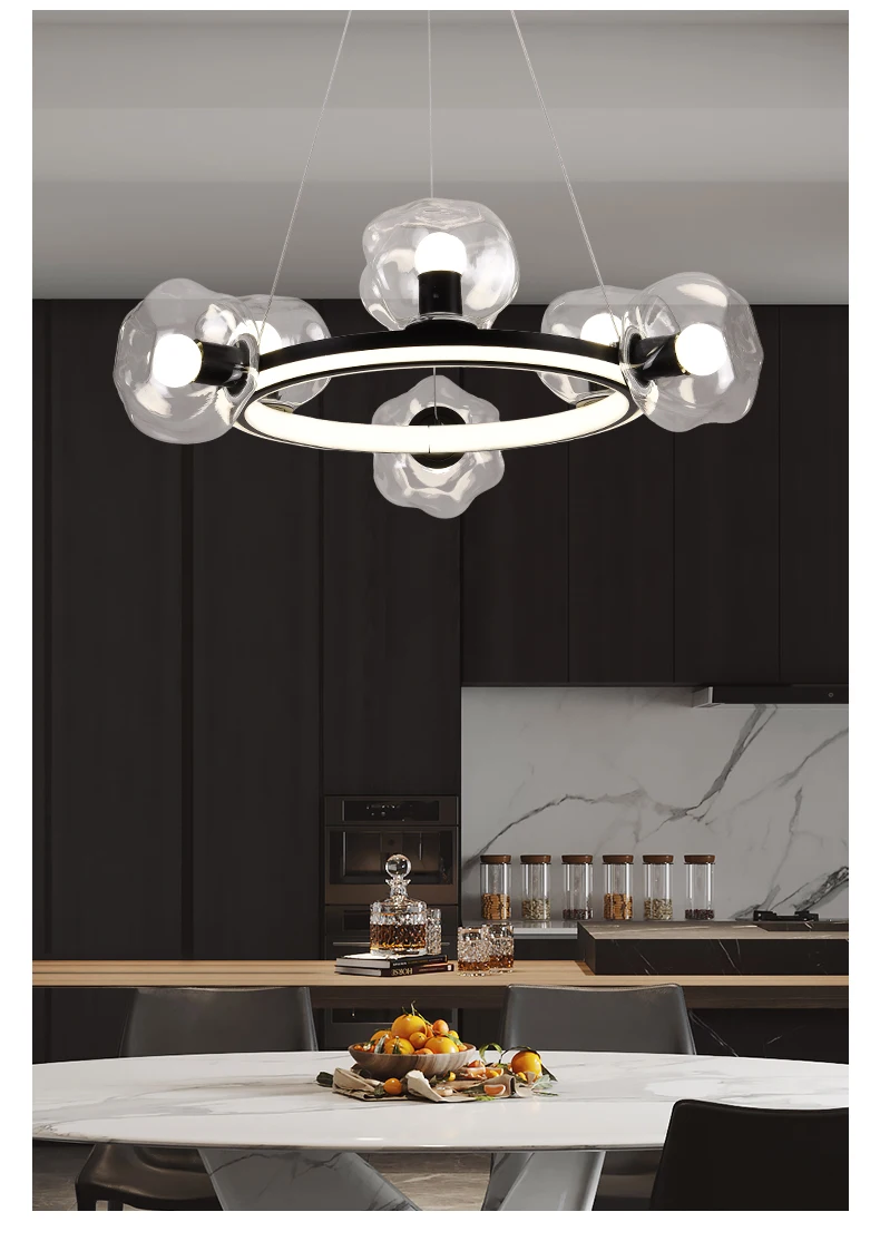 Nordic LED Chandelier Lighting Dining Living Room Bubble