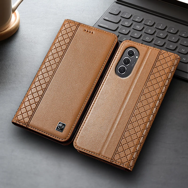

Napa Inner Grid Genuine Leather Flip Case For Infinix Hot 20 20i 30 30i 40 40i 50 50i 60 60i Pro Plus Play NFC Cover Card Case