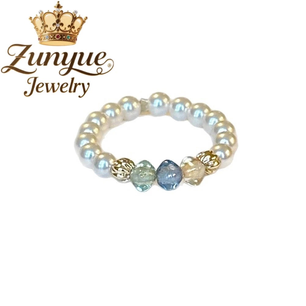 Pearl Ring Light Luxury, High-End, Niche Design, Plain Ring Ring Fashion Jewelry Best Selling Handicraft Luxury Quality Jewelry