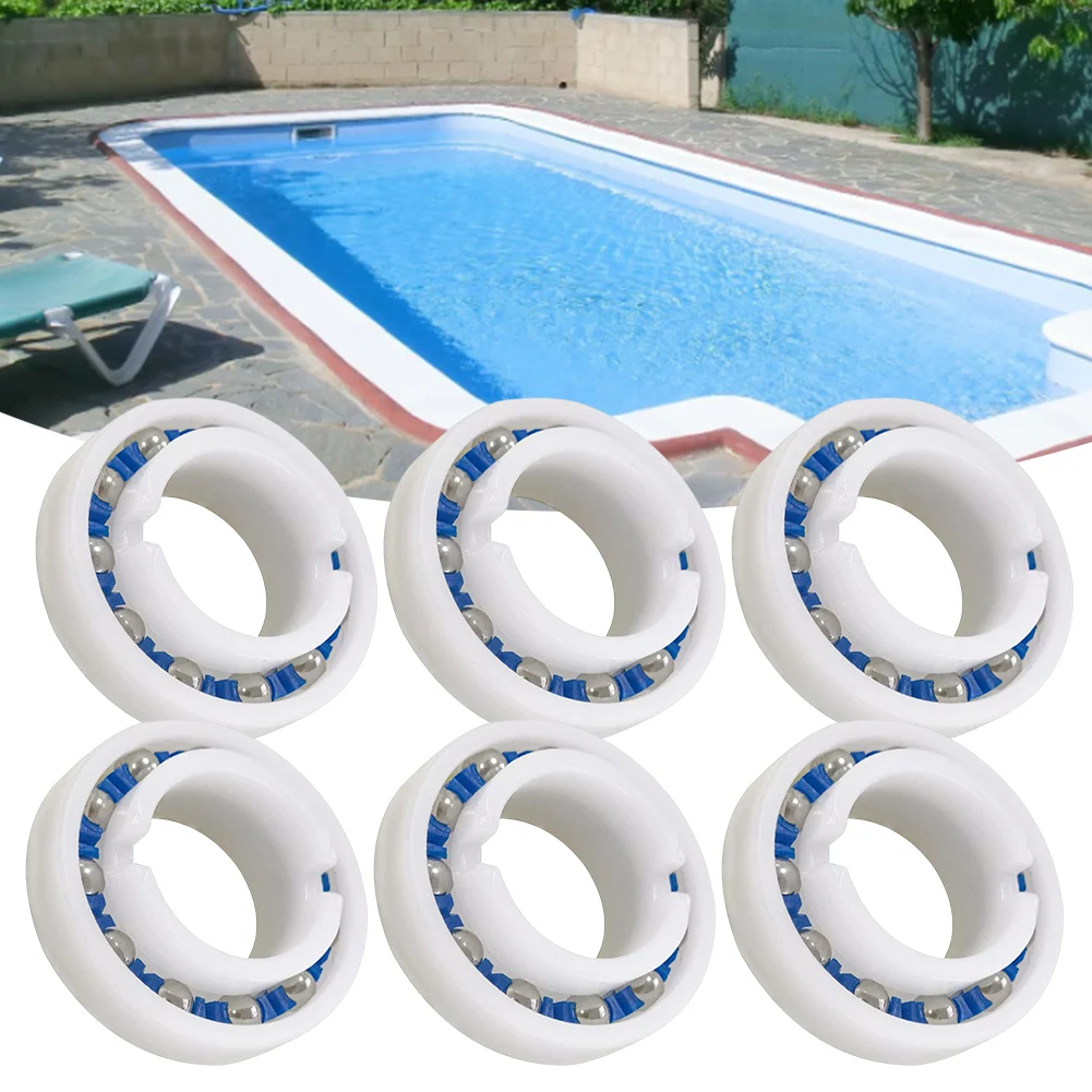 6PCS C60 Wheel Hub Ball Bearings For MX8/MX6 Pool Cleaners For Long Term Use C60 Wheel Ball Bearing Outdoor Living Pools Spa