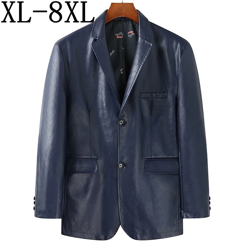 8XL 7XL Size 6XL 2023 New Arrival Business Leather Jackets Men's Jacket Outwear Men's Coats Spring Autumn P U Jacket Coat