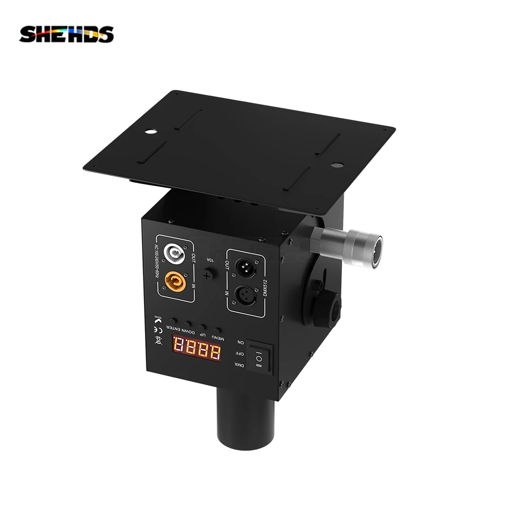 SHEHDS CO2 Jet Machine 12x3w LED RGB 3IN1 Light Cryo Carbon Dioxide Injector Adjustable 90 Degree Height 5-6M With Flight Case