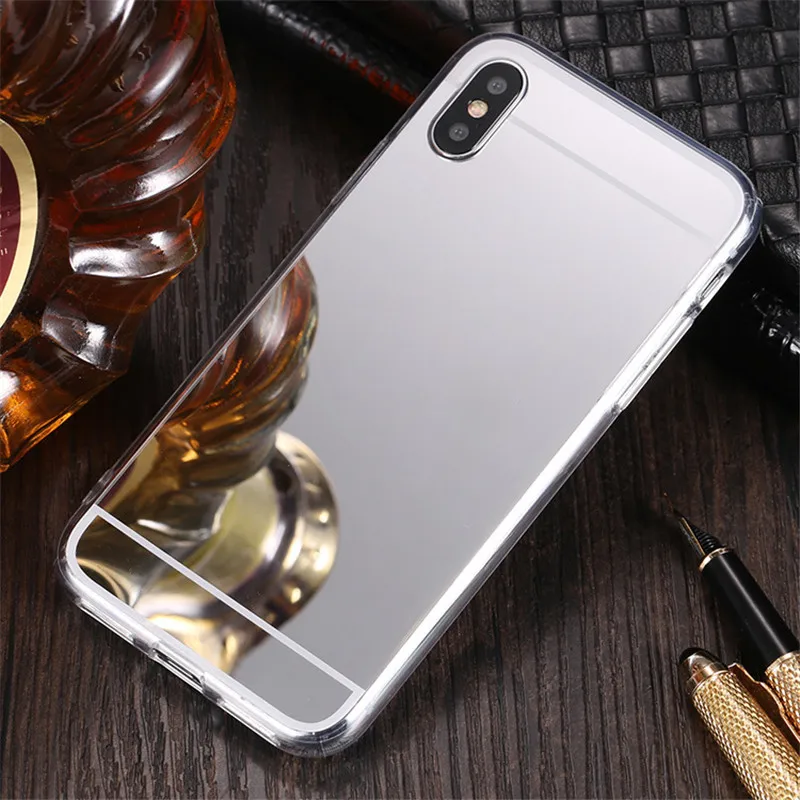 Mirror TPU Case For Huawei Honor 9 10 10i 20 Lite 20s View 30 V20 V30 8X 8A 8C 8S 9X Pro Y5 Y6 Y7 Makeup Mirror Soft Cover Shell