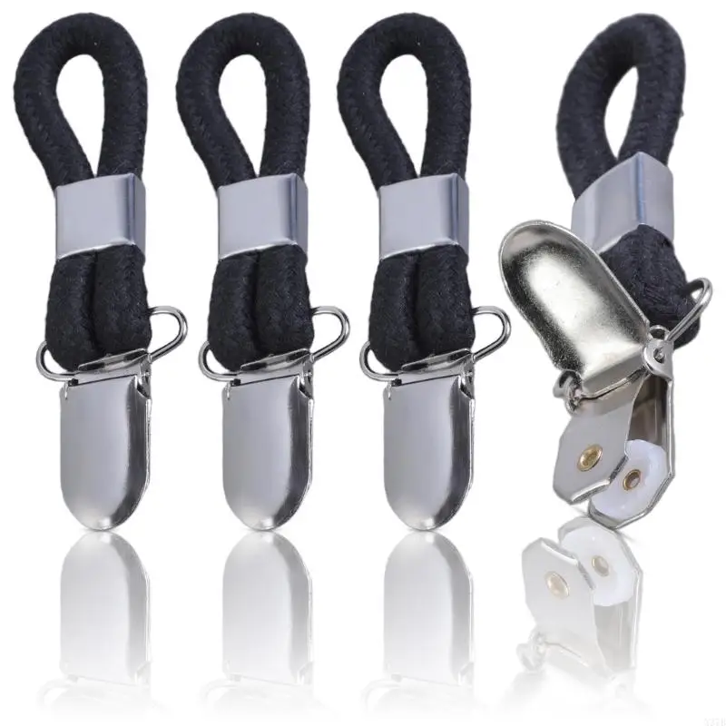 X37B 4pcs شماعات المناشف المشابك شماعات مقطع للاستخدام المريح في الحمام أو المطبخ