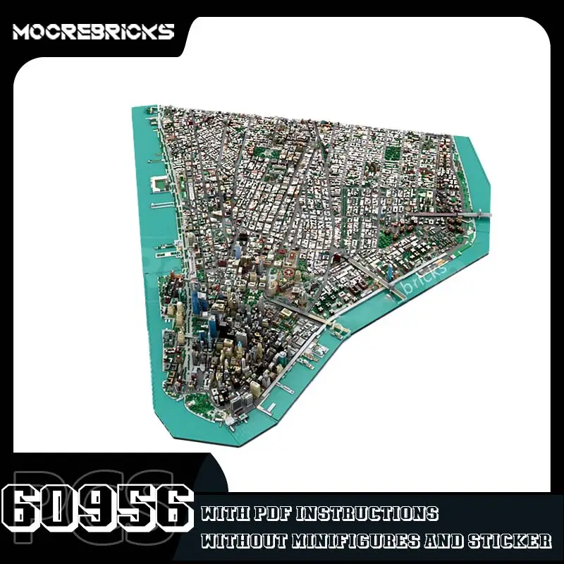 MOC-225884 New York City Landmark Scene Module Architecture Building Blocks Model Toys Children's Gifts