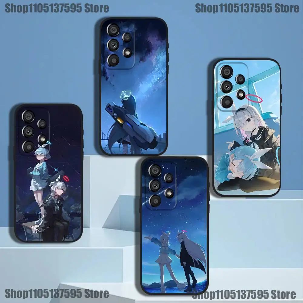 

Blue Archive Game Phone Case For Samsung Galaxy A20,A21s,A22,A31,A32,A52,A53,A72,73,A80 Soft Black Cover