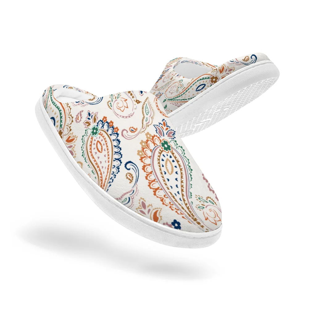 خطوط مرسومة يدويًا تحافظ على المبتسم في المنزل، شباشب قطنية عالية الجودة من القطيفة كاجوال، أحذية دافئة، شبشب حراري