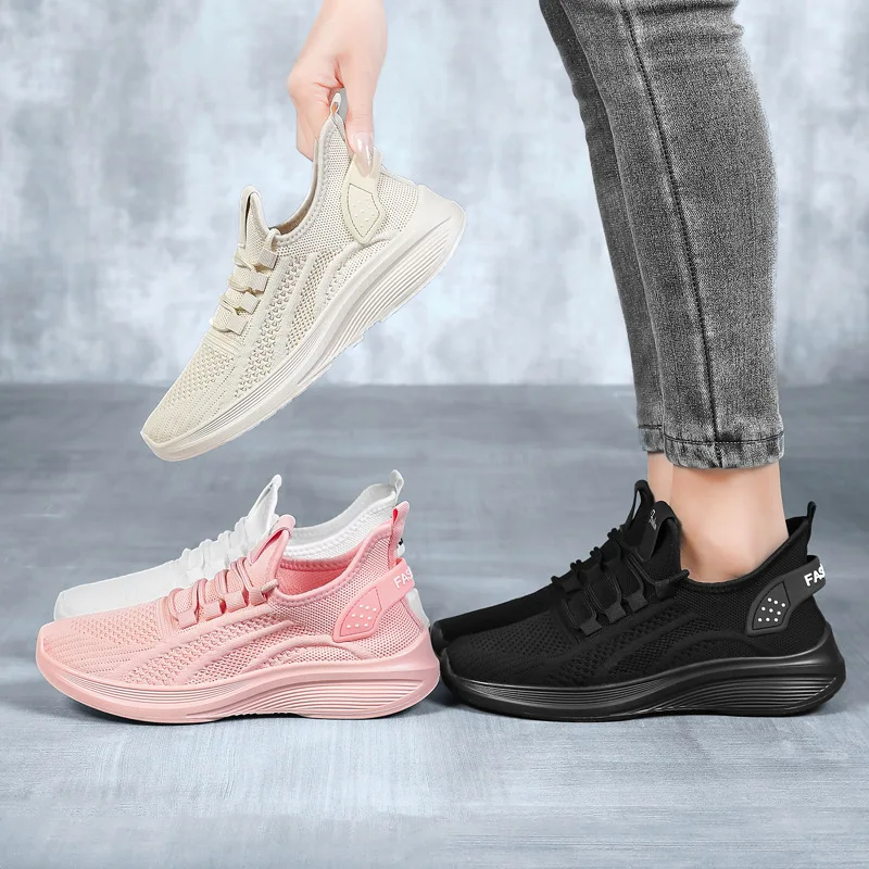 

Casual Shoes Fashion Breathable Walking Mesh Platform Sneakers Women Gym Vulcanized Shoes Female Footwear