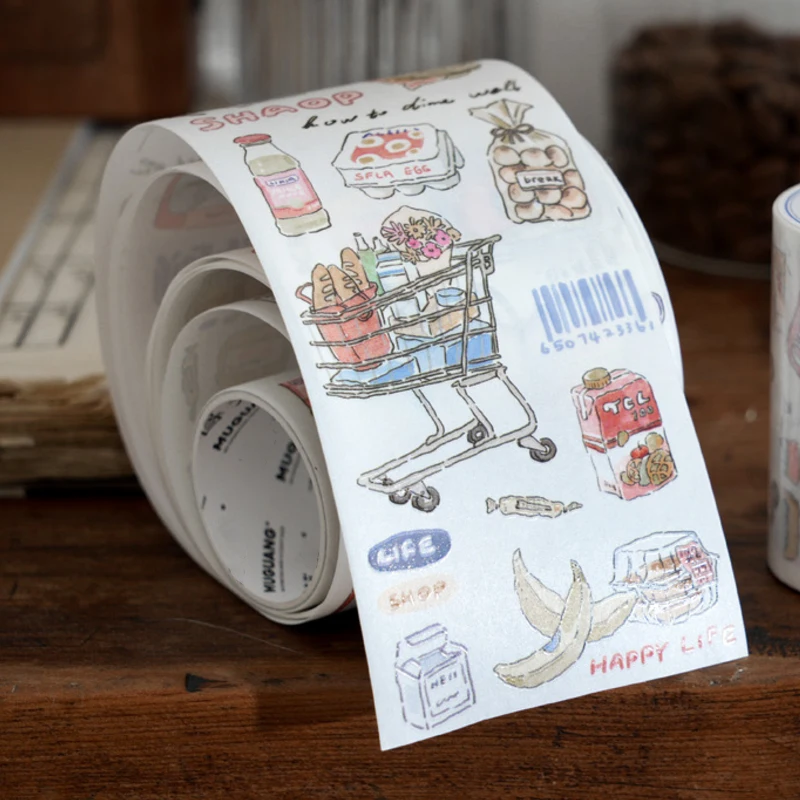 Pan Paper 4 style 1 rolka/opakowanie specjalnej taśmy maskującej olej do etui na telefon DIY ramka na zdjęcia i innej dekoracji materiałów podręcznych