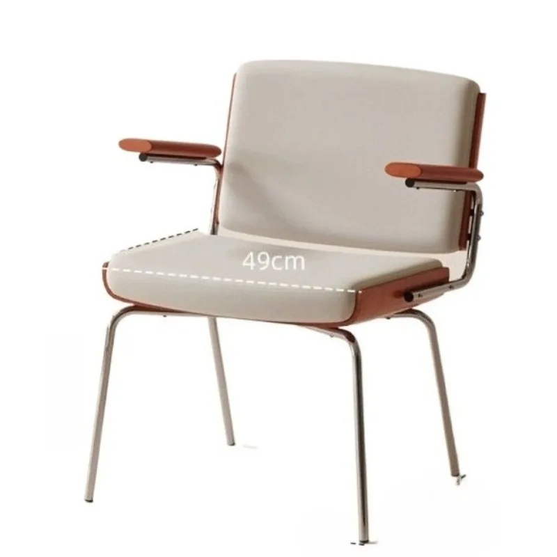 Light luxury retro dining chair high sense with armrest living room home bedroom backrest office sofa computer chair