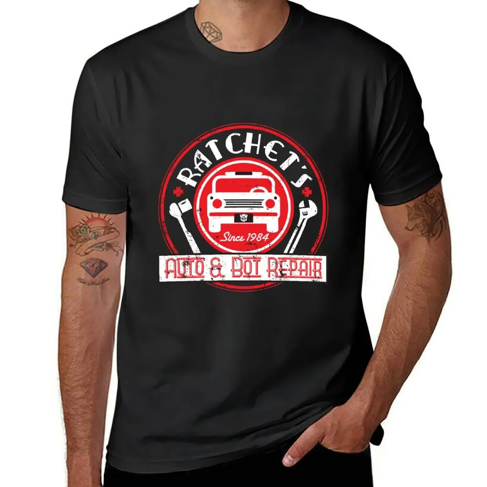 Ratchet's Auto & Bot Repair T-Shirt Aesthetic clothing tops graphic t shirts tees t shirts for men