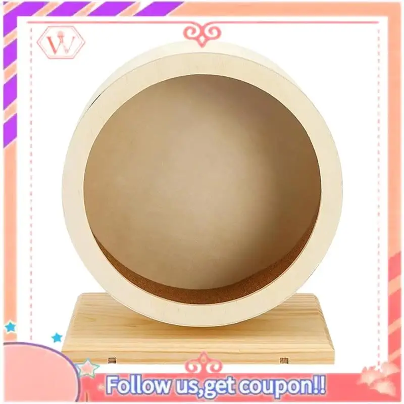 AT84-Hamster roue de course en bois ceinture Support rouleau support de course fournitures pour animaux de compagnie