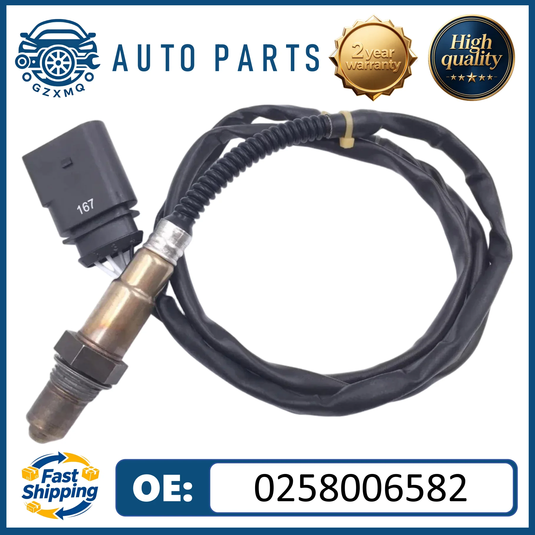 

1PCS Downstream Oxygen Sensor 0258006582 for Audi A4 A8 VW Polo Touareg Caddy High quality car parts 0258006239 0258006978