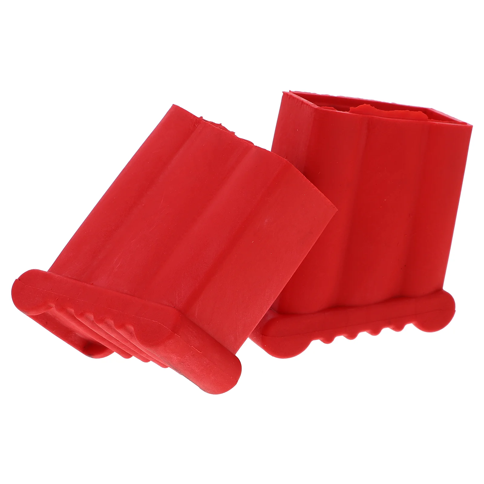 

2 Pcs Ladder Feet Foot Pad for Stepladder Cover Telescopic Accessories Rubber Red Protective