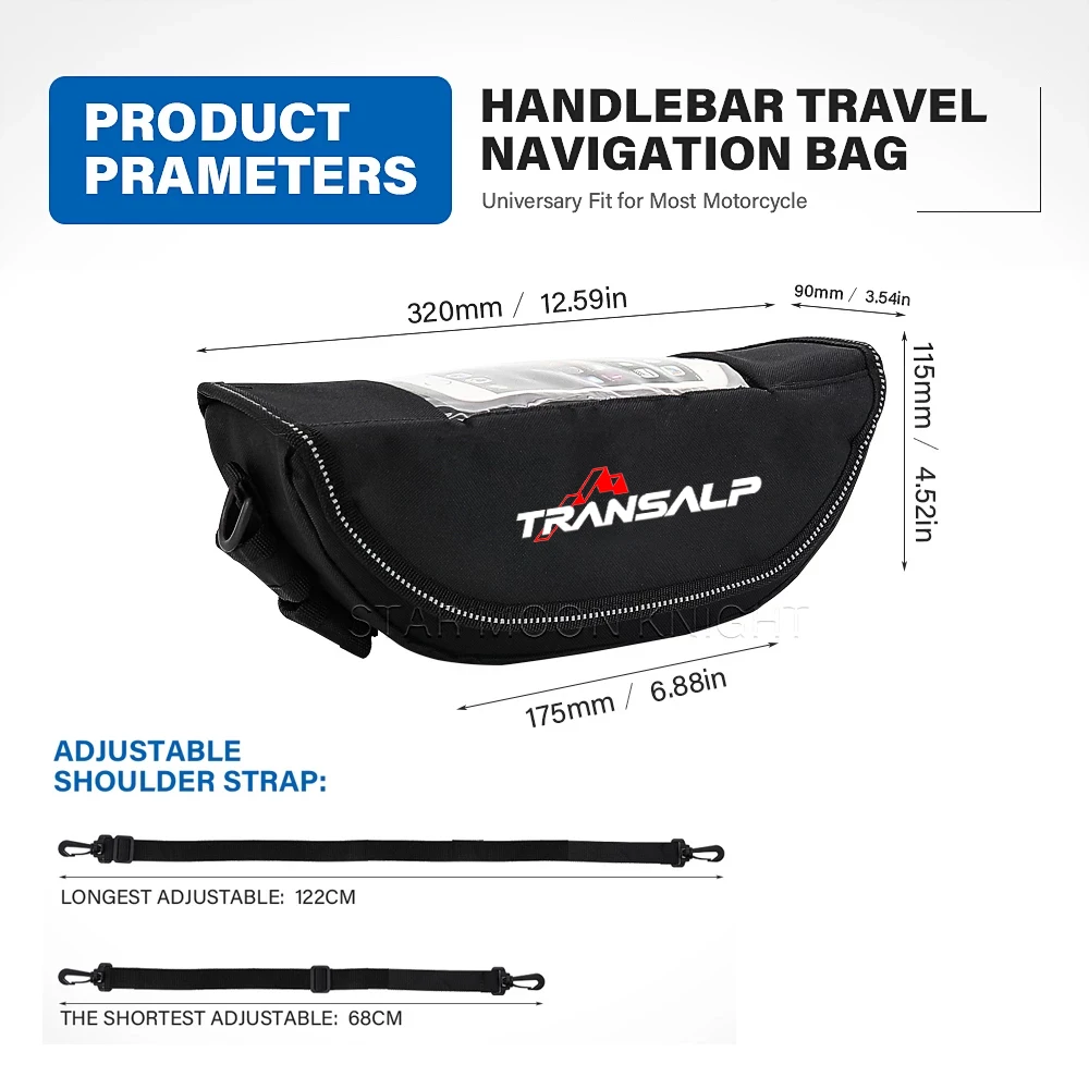 Handle bar Bag For Honda Transalp XL 600 V XL700V TRANSALP XL 700 600 V Motorcycle Handlebar Navigation bag Travel Storage Bag