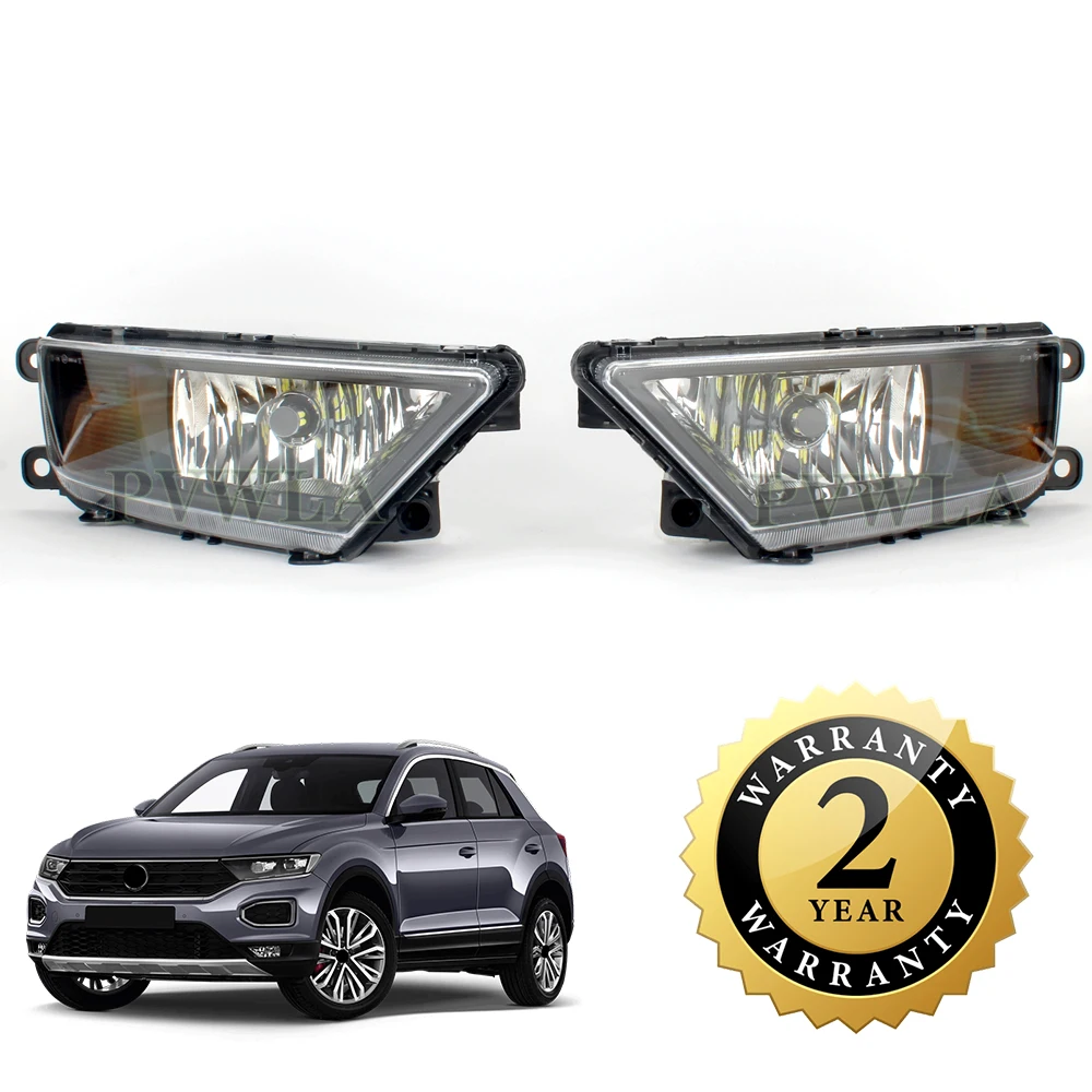 

For VW T-ROC 2017 2018 2019 2020 2021 Front Fog Lamp Light With LED Bulbs