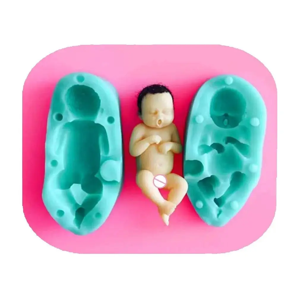 

3d Baby Mold Silicone Cake Decoration Mold Sleeping Baby F1869 Moulds Fondant Silicon Rubber 001 New Arrival PRZY Cute