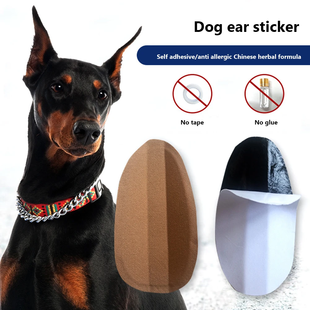 Practical Corrective Dog Ear Stickers Milk Calcium Pet Ear Lifting Patch Arc Glue Free Care Tools for Doberman Corgi
