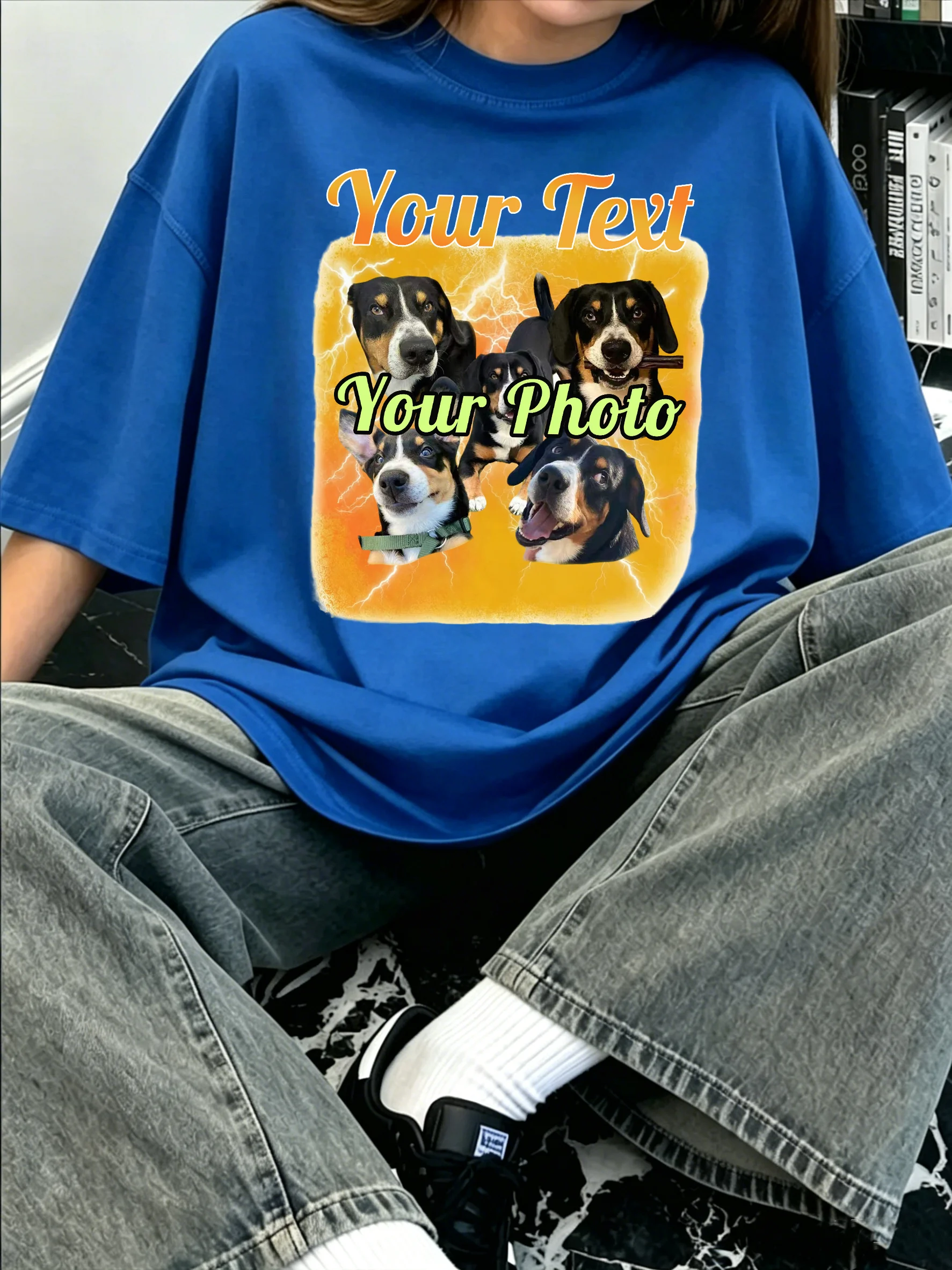 Pet Personalized Custom Trendy T-Shirt Women Cotton Comfy Soft Short Sleeve Sisters Bestie Y2K Clothes Street Sport Loose Tops view 2