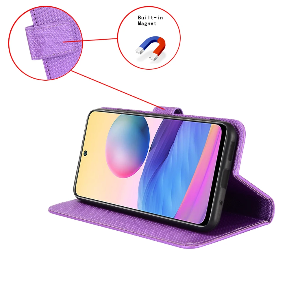حافظة جلدية غطاء وقائي لهاتف OPPO A6 Pro 5G غطاء حامل قابل للطي لهاتف OPPO A6Pro 5G OPPOA6Pro محفظة بطاقة حامل الهاتف Coque