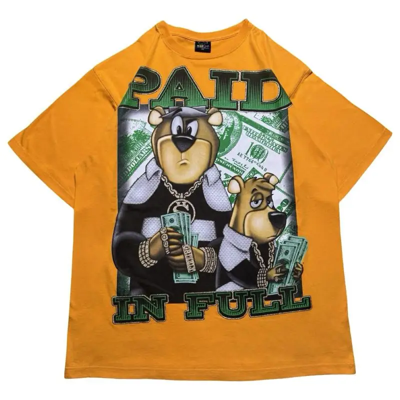 Vintage Eric B Rakim pagado en dibujos animados completos Rap Y2K camiseta Yogi Bear Baggy 2XL
